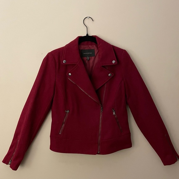 Banana Republic wool moto jacket. - Picture 4 of 5